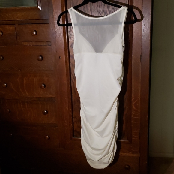 Bejeweled straps ruched dress - Picture 2 of 6